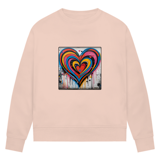 Damen Premium Bio Sweatshirt Heartcore