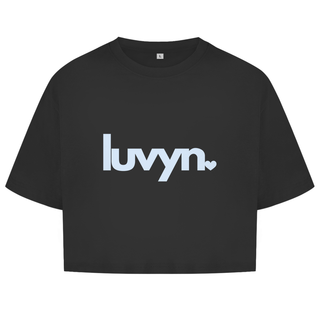 Damen Oversize Crop Top LUVYN BLUE