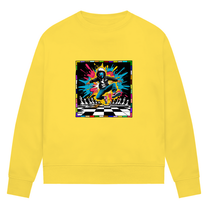 Damen Premium Bio Sweatshirt Chess Splash
