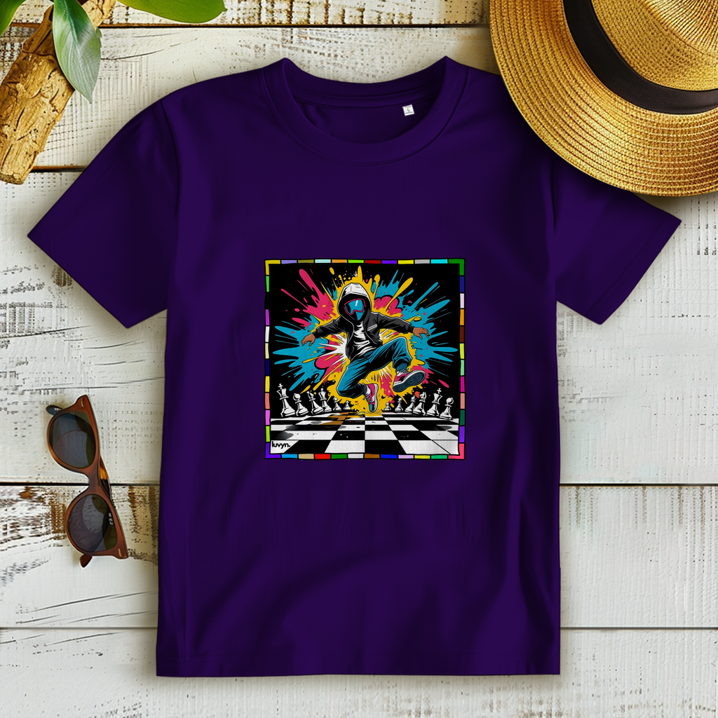 Damen Premium Bio T-Shirt Chess Splash