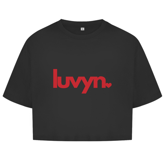 Damen Oversize Crop Top LUVYN RED