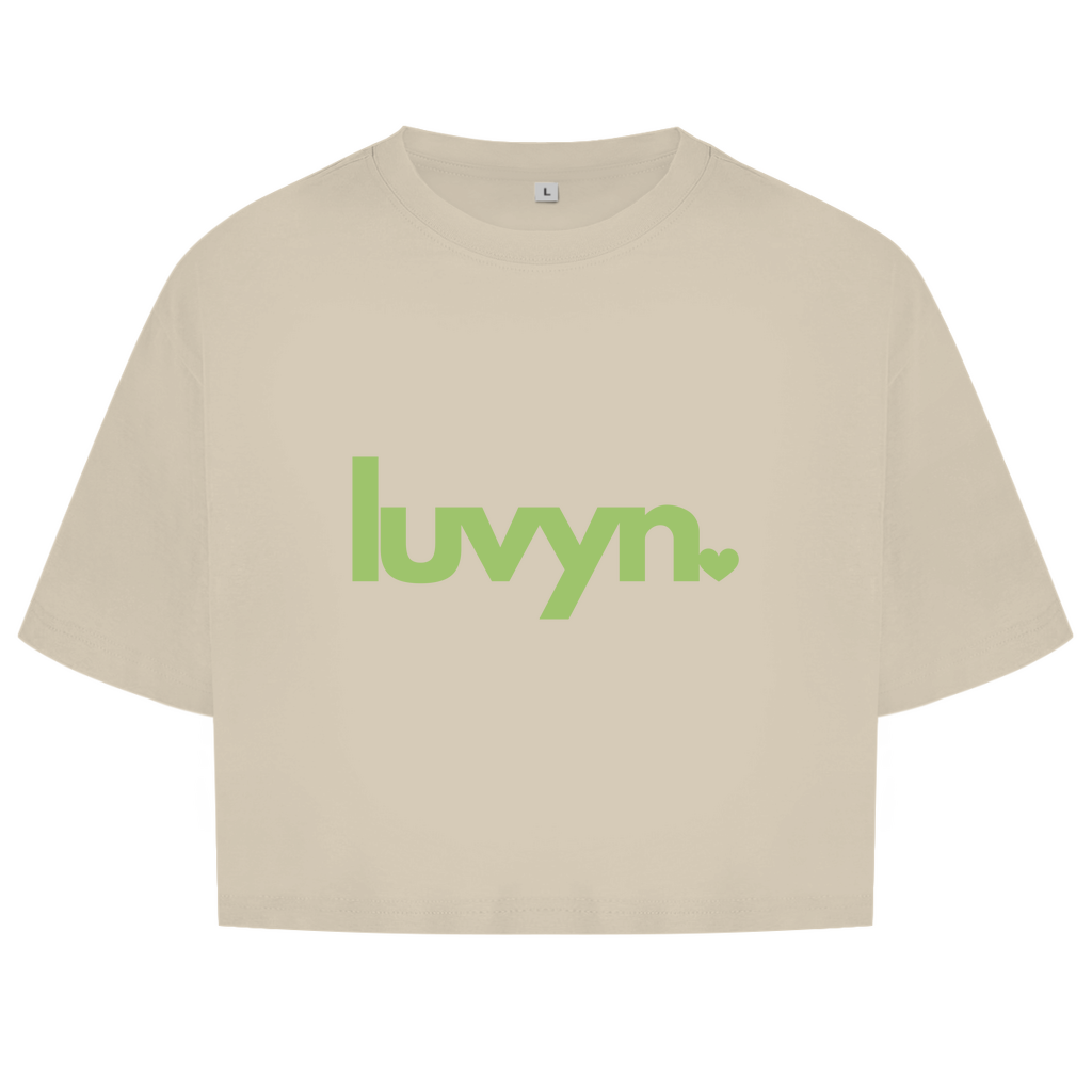 Damen Oversize Crop Top LUVYN LIME