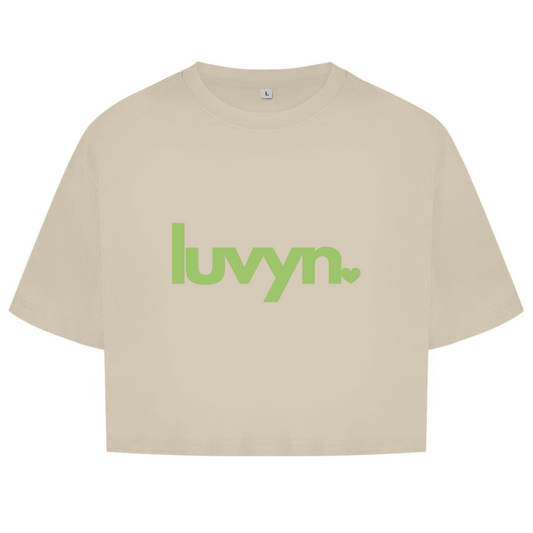 Damen Oversize Crop Top LUVYN LIME