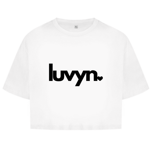 Damen Oversize Crop Top LUVYN BLACK