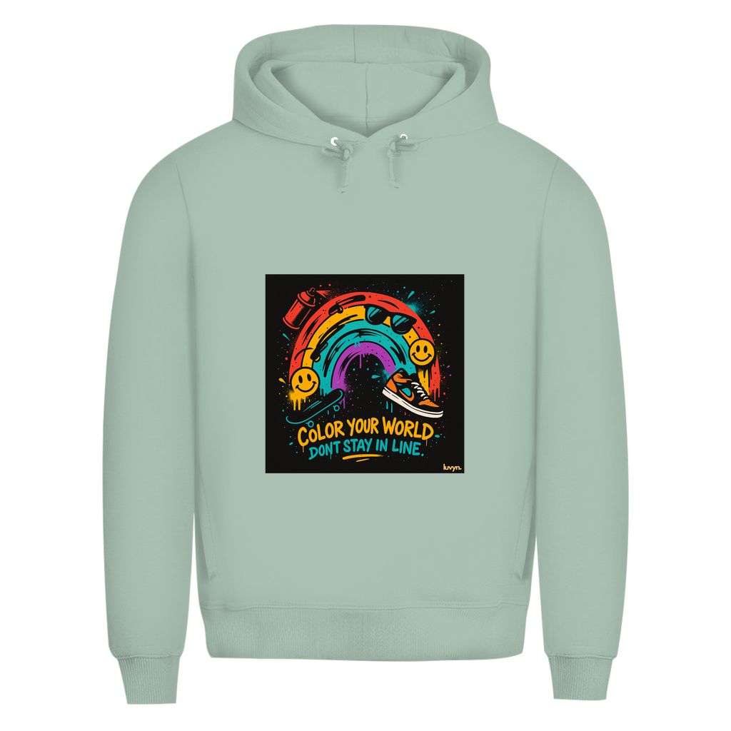 Herren Premium Bio Hoodie Color Your World