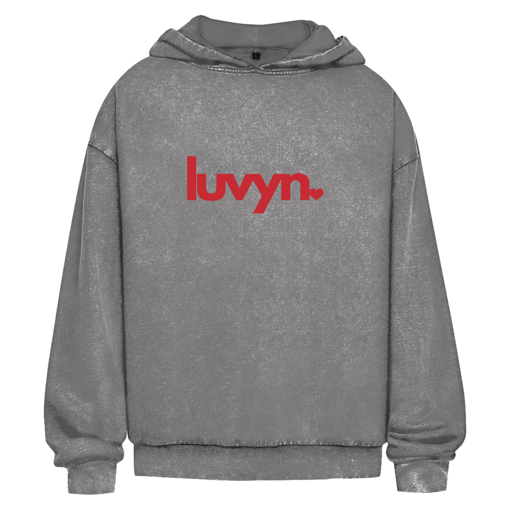 Oversize Washed Hoodie LUVYN RED