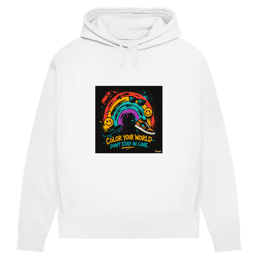 Damen Premium Bio Hoodie Color Your World