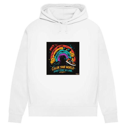 Damen Premium Bio Hoodie Color Your World