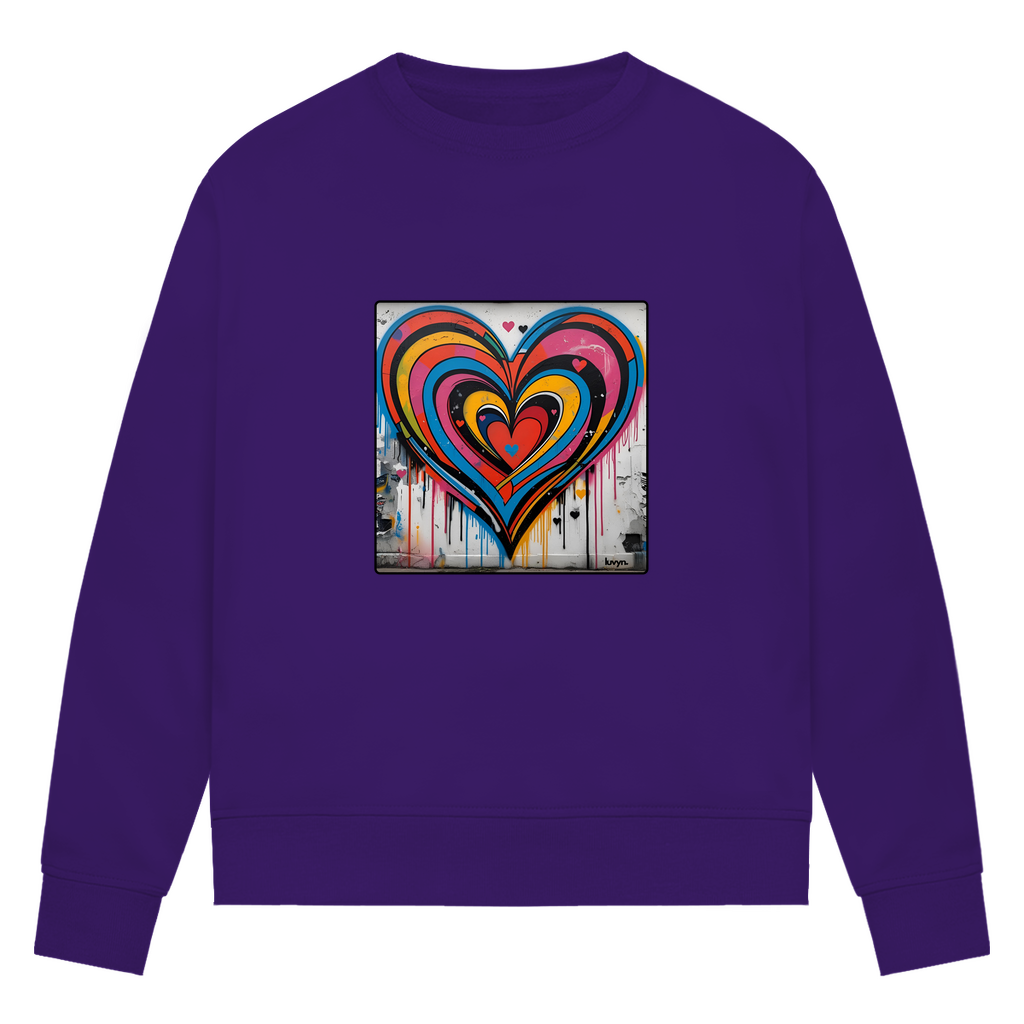 Damen Premium Bio Sweatshirt Heartcore