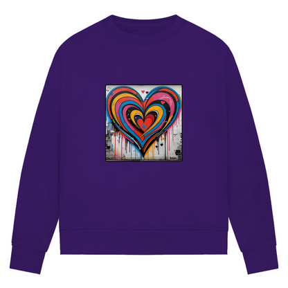 Damen Premium Bio Sweatshirt Heartcore