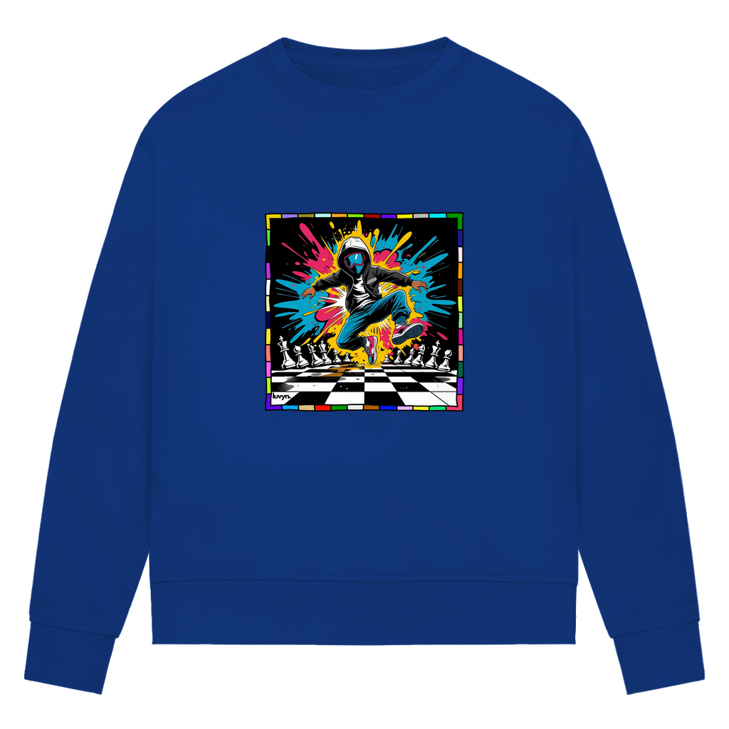 Damen Premium Bio Sweatshirt Chess Splash