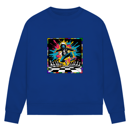 Damen Premium Bio Sweatshirt Chess Splash