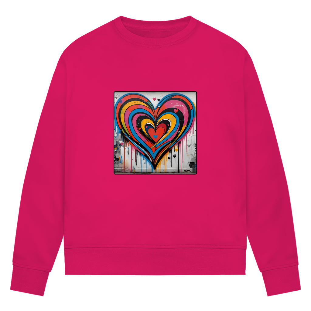 Damen Premium Bio Sweatshirt Heartcore