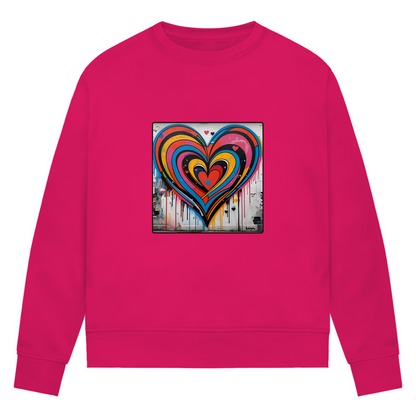 Damen Premium Bio Sweatshirt Heartcore
