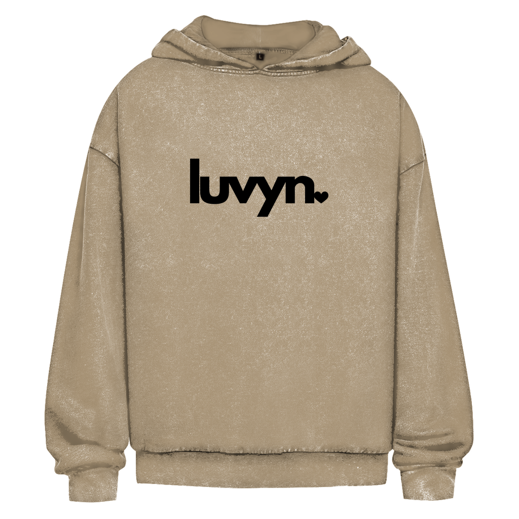 Oversize Washed Hoodie LUVYN BLACK