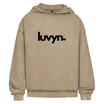 Oversize Washed Hoodie LUVYN BLACK