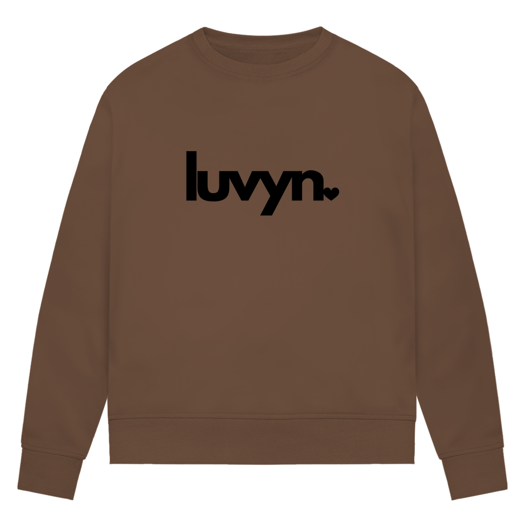 Damen Premium Bio Sweatshirt LUVYN BLACK