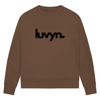 Damen Premium Bio Sweatshirt LUVYN BLACK