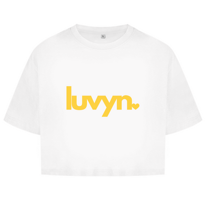 Damen Oversize Crop Top LUVYN DAISY