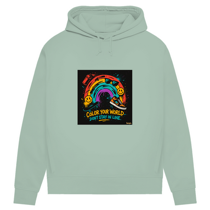 Damen Premium Bio Hoodie Color Your World