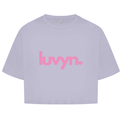 Damen Oversize Crop Top LUVYN PINK