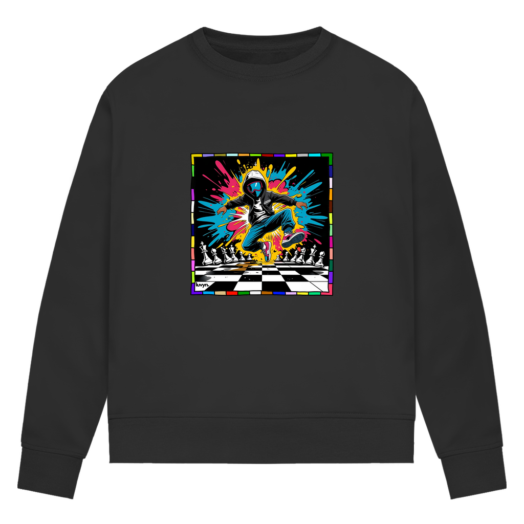 Damen Premium Bio Sweatshirt Chess Splash