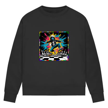 Damen Premium Bio Sweatshirt Chess Splash