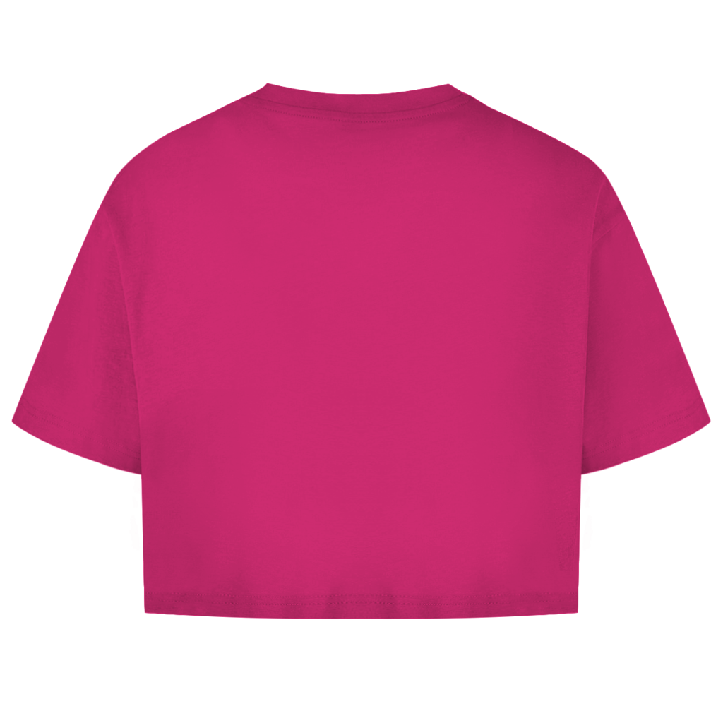Damen Short Oversize Crop Top LUVYN BLACK