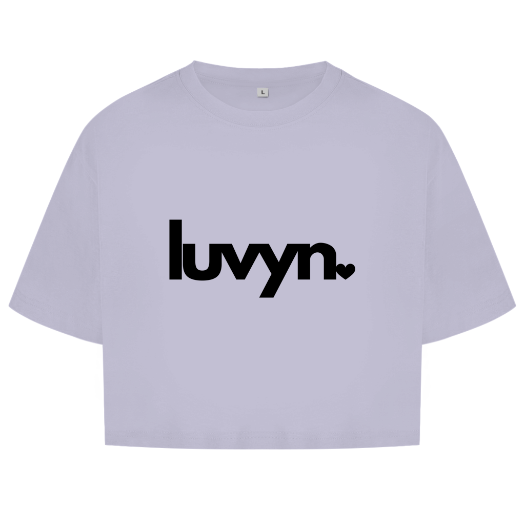 Damen Short Oversize Crop Top LUVYN BLACK