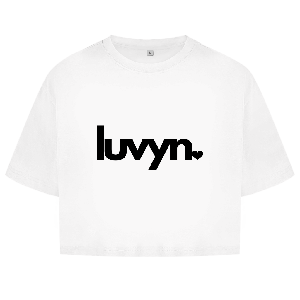 Damen Short Oversize Crop Top LUVYN BLACK