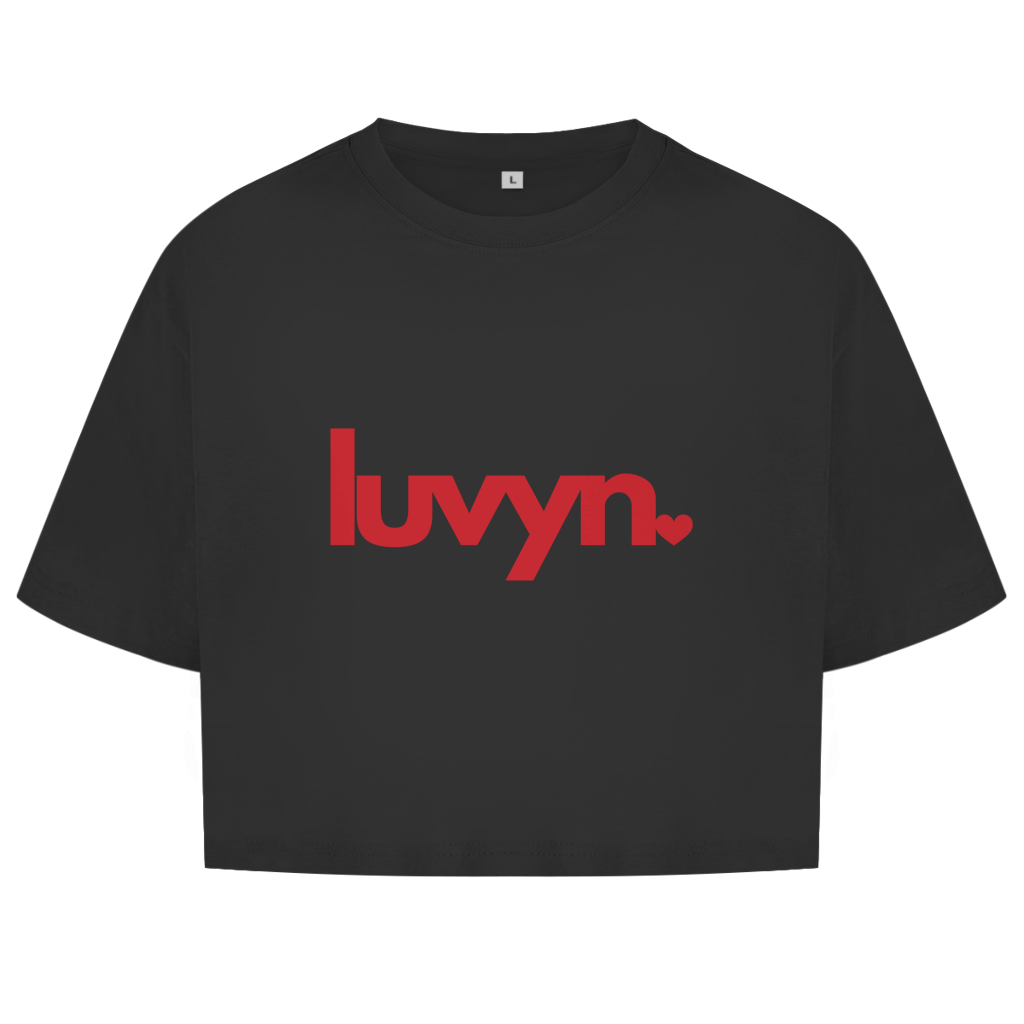 Damen Short Oversize Crop Top LUVYN RED