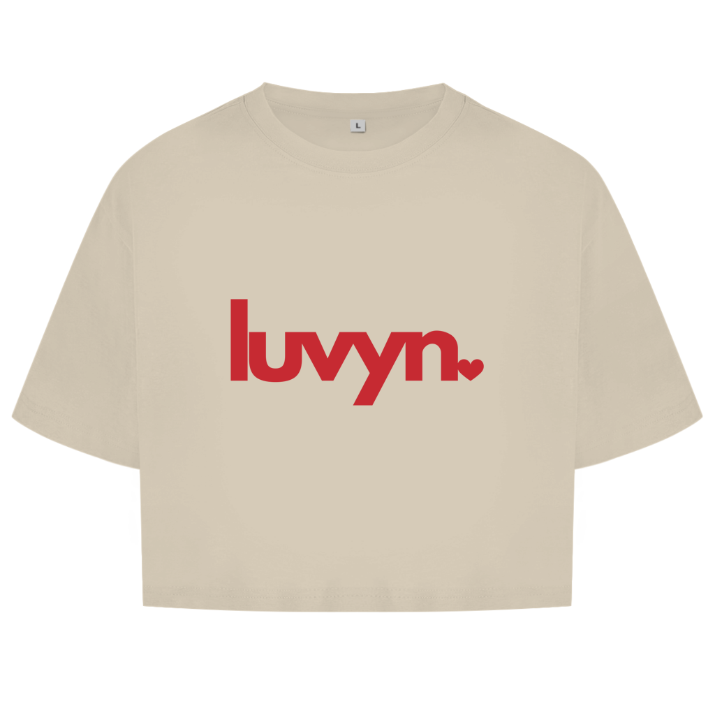 Damen Short Oversize Crop Top LUVYN RED
