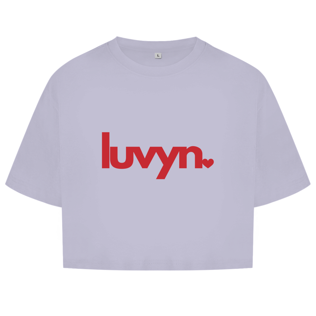 Damen Short Oversize Crop Top LUVYN RED
