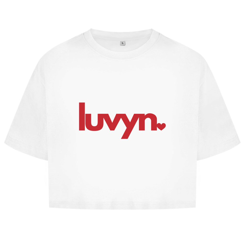 Damen Short Oversize Crop Top LUVYN RED