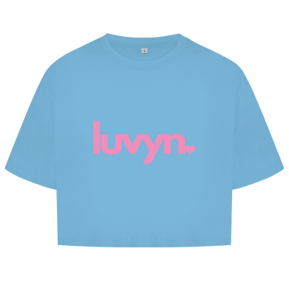Damen Short Oversize Crop Top LUVYN PINK
