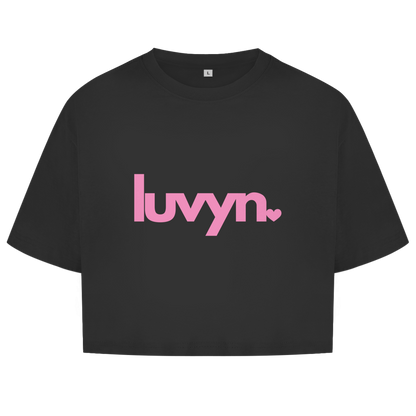Damen Short Oversize Crop Top LUVYN PINK