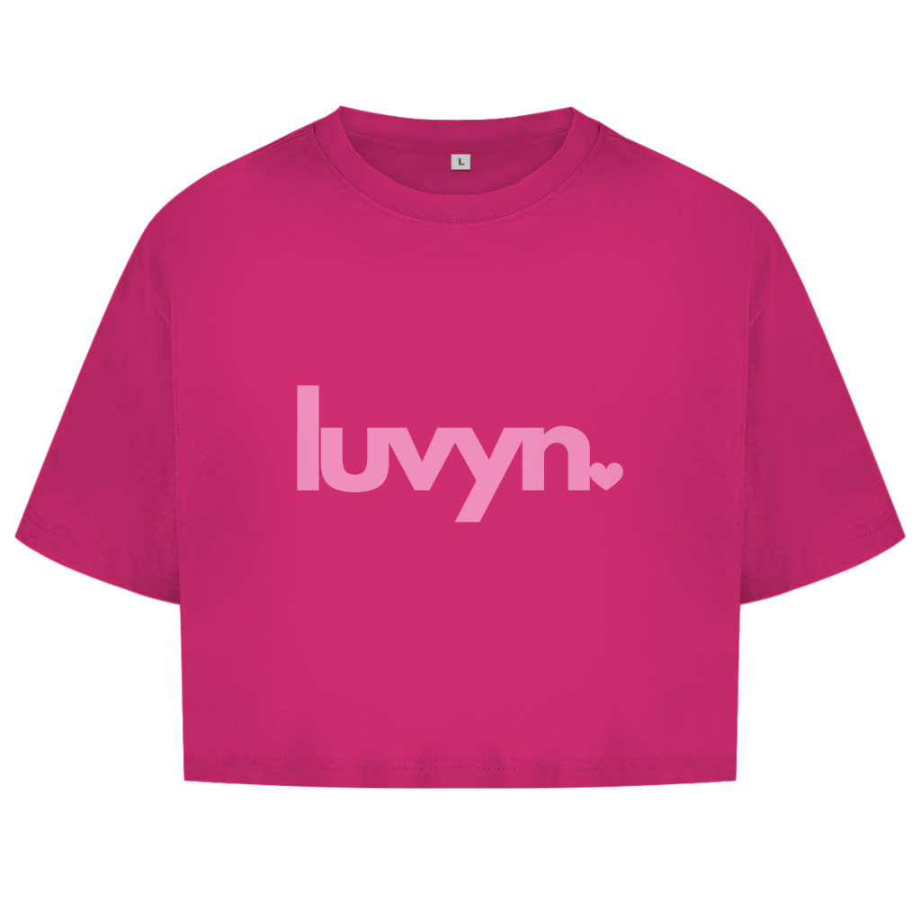 Damen Short Oversize Crop Top LUVYN PINK