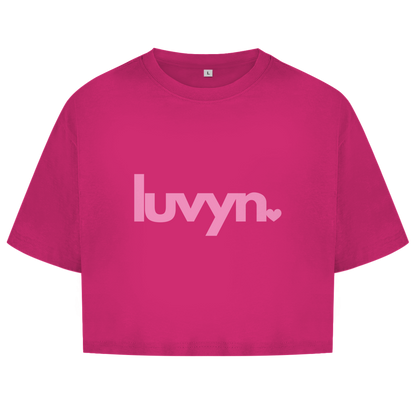 Damen Short Oversize Crop Top LUVYN PINK