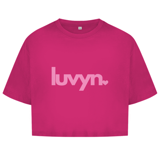 Damen Short Oversize Crop Top LUVYN PINK