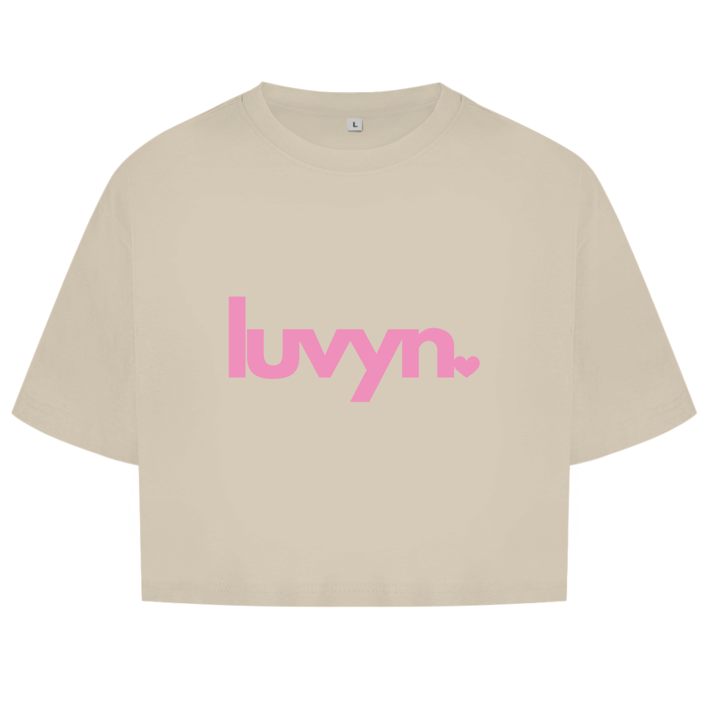 Damen Short Oversize Crop Top LUVYN PINK