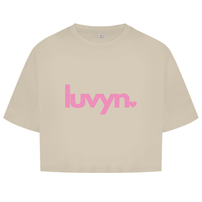 Damen Short Oversize Crop Top LUVYN PINK