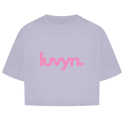 Damen Short Oversize Crop Top LUVYN PINK