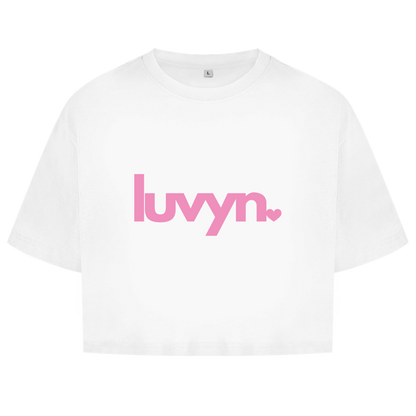 Damen Short Oversize Crop Top LUVYN PINK