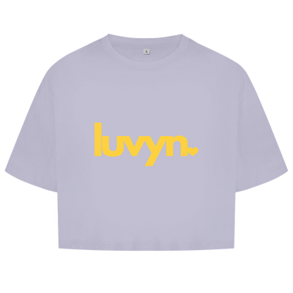 Damen Short Oversize Crop Top LUVYN DAISY