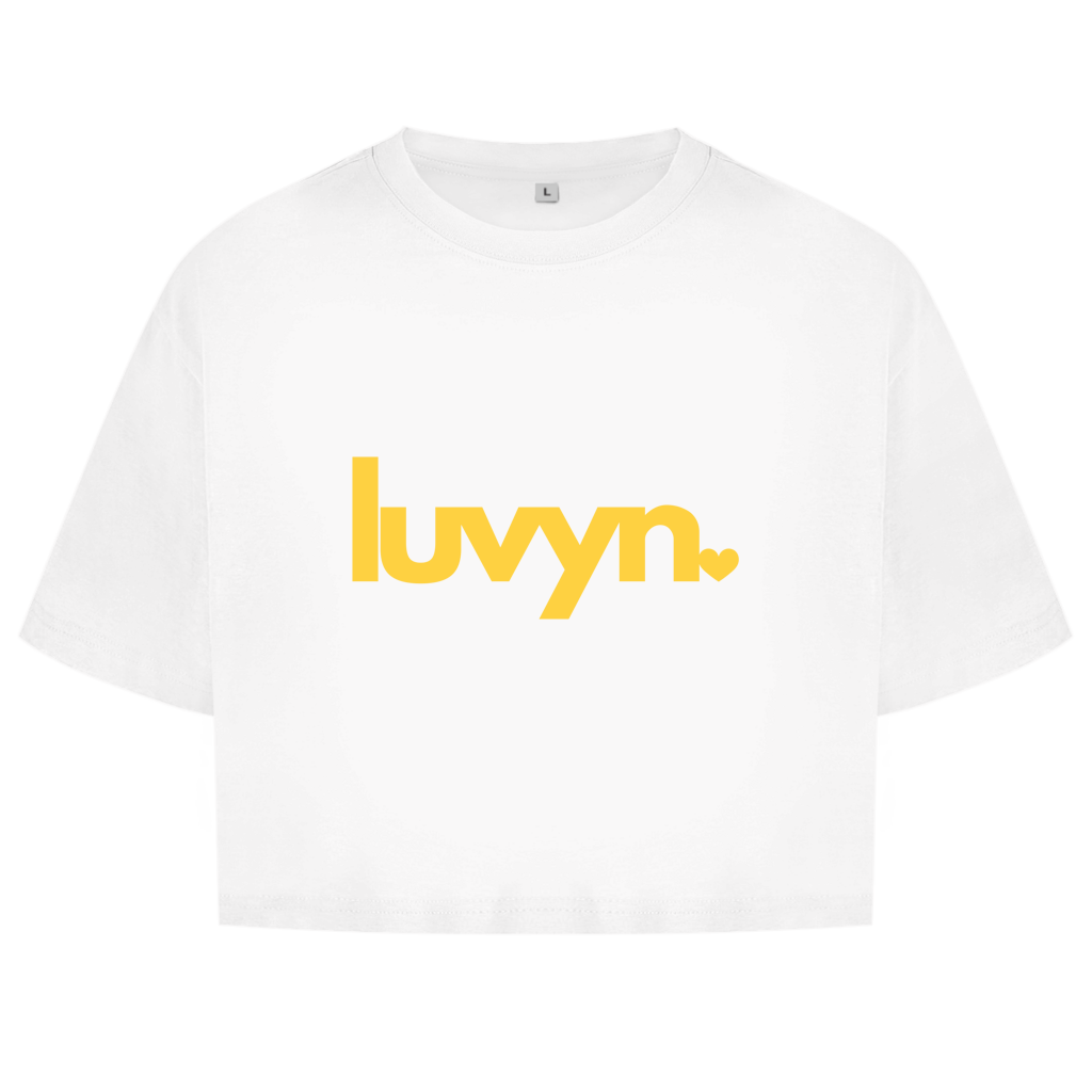 Damen Short Oversize Crop Top LUVYN DAISY