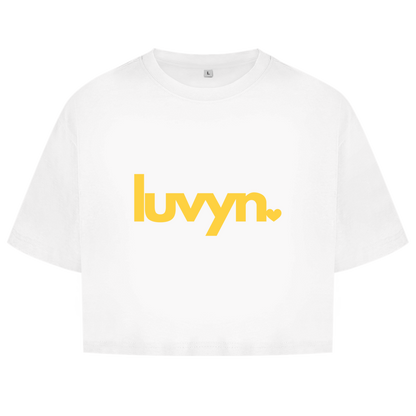 Damen Short Oversize Crop Top LUVYN DAISY