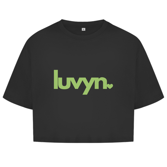 Damen Short Oversize Crop Top LUVYN LIME