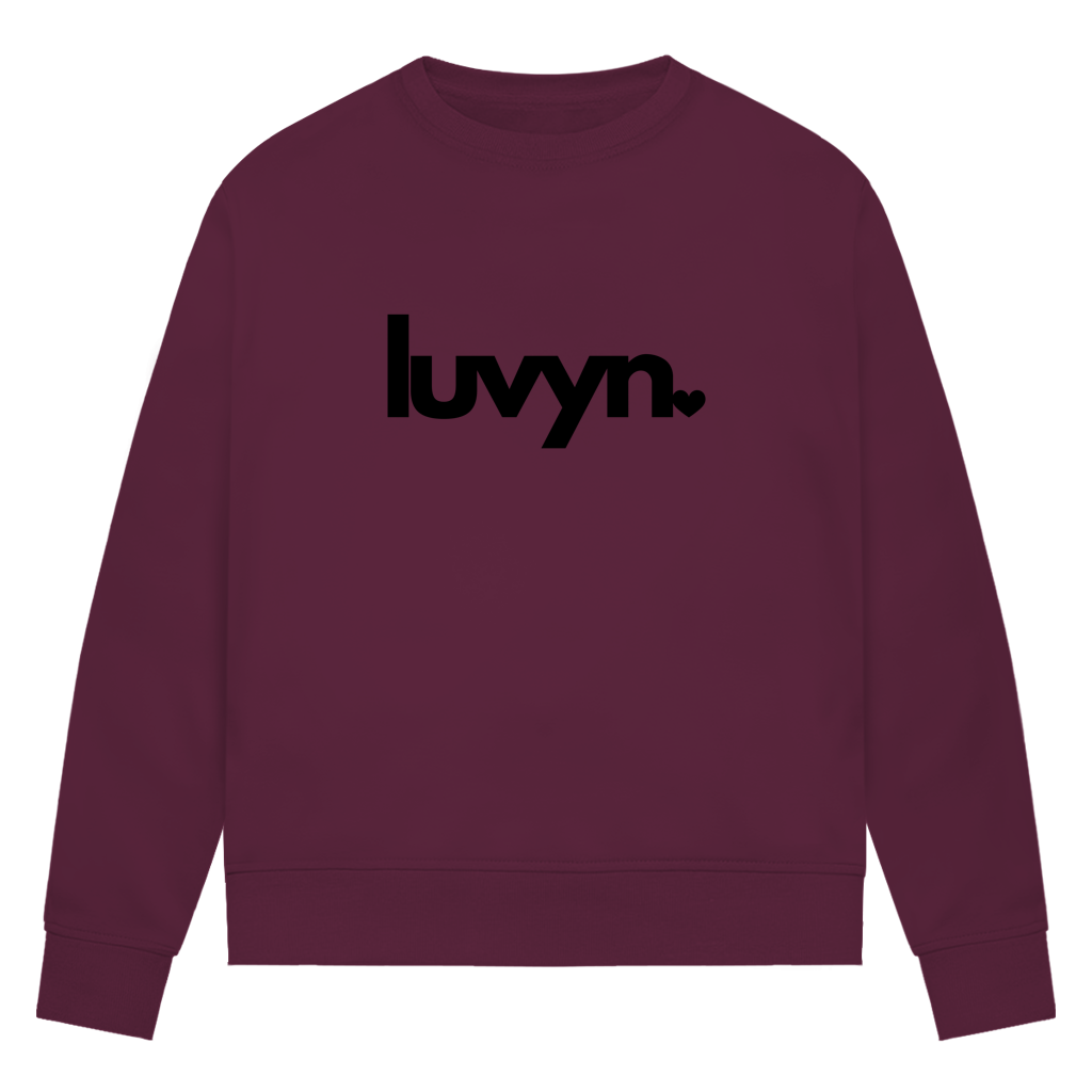 Damen Premium Bio Sweatshirt LUVYN BLACK