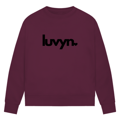 Damen Premium Bio Sweatshirt LUVYN BLACK