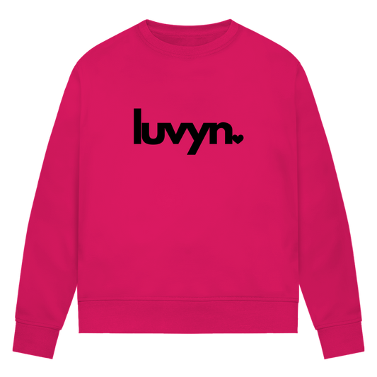 Damen Premium Bio Sweatshirt LUVYN BLACK